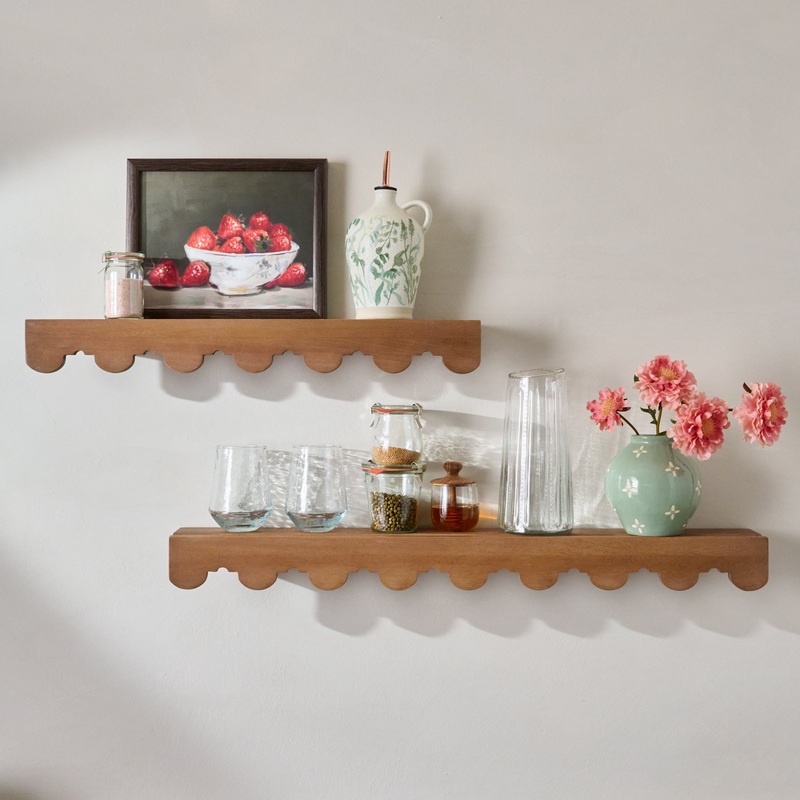 Linnea Antiqued Wood Picture Ledge