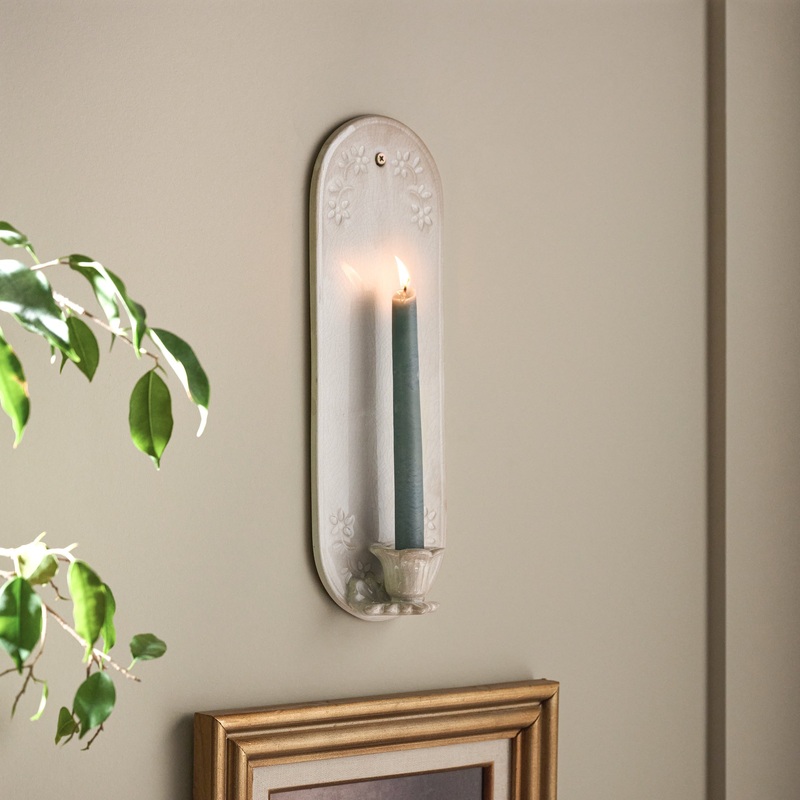 Mae Crackle Glaze Ceramic Wall Sconce