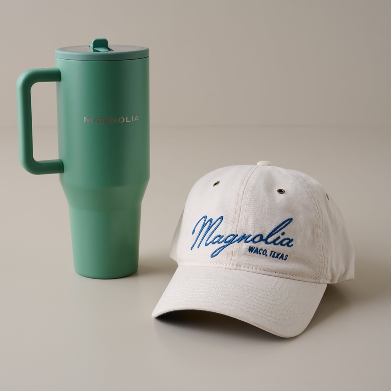 Magnolia Cream Hat and Sage 32oz Traveler Bundle