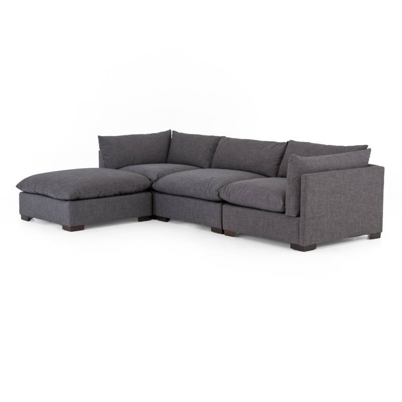 Monroe 3 Piece Sectional with Ottoman