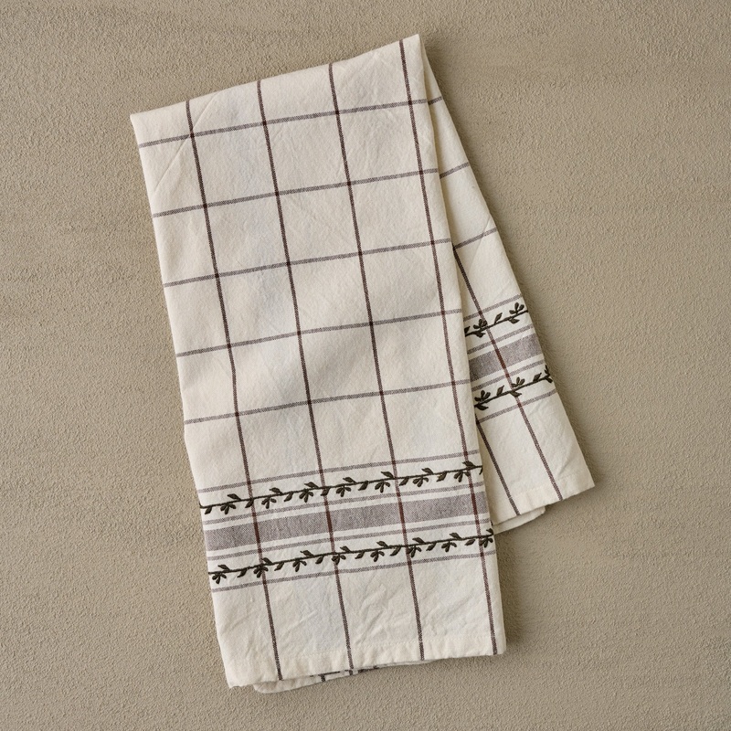 Talia Woven Grid Tea Towel