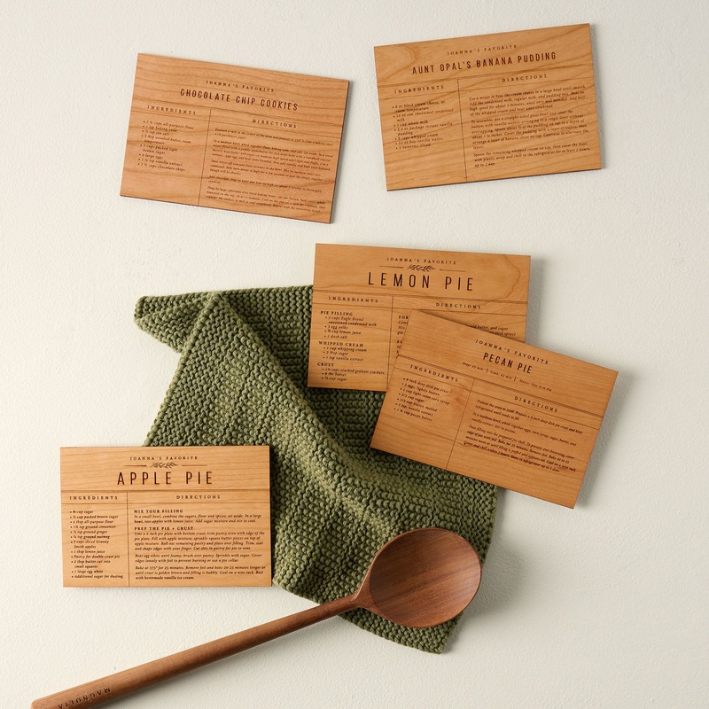 Wooden Recipe Card