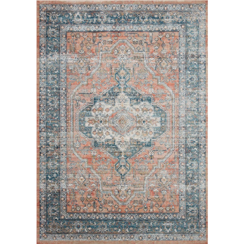 Elise Coral Blue Rug