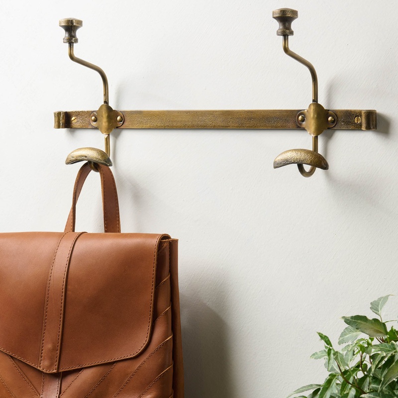 Duke Antique Brass Metal Wall Hooks