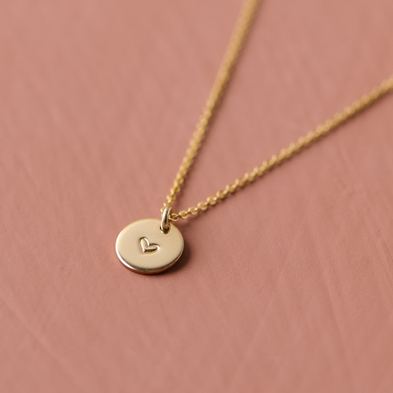 Heart Disc Necklace