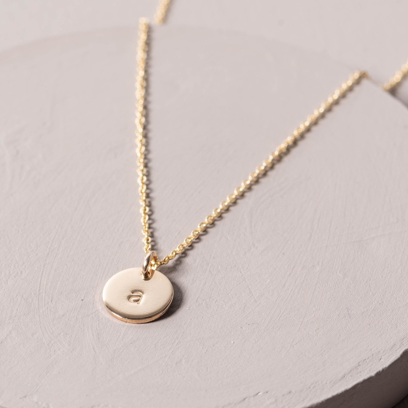 Initial Disc Necklace