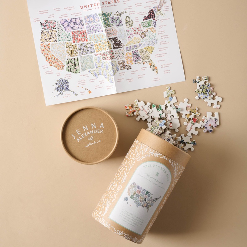 Flower Map of the USA Puzzle