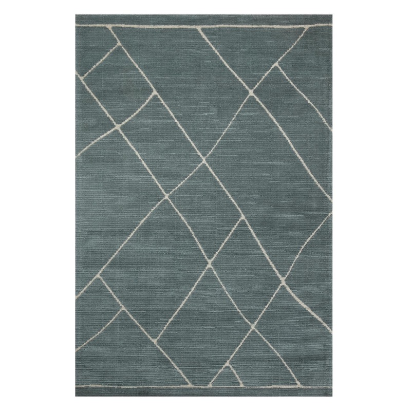 Logan Slate White Rug