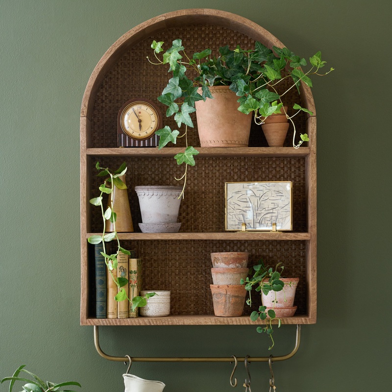 Belmar Arched Woven Wall Shelf