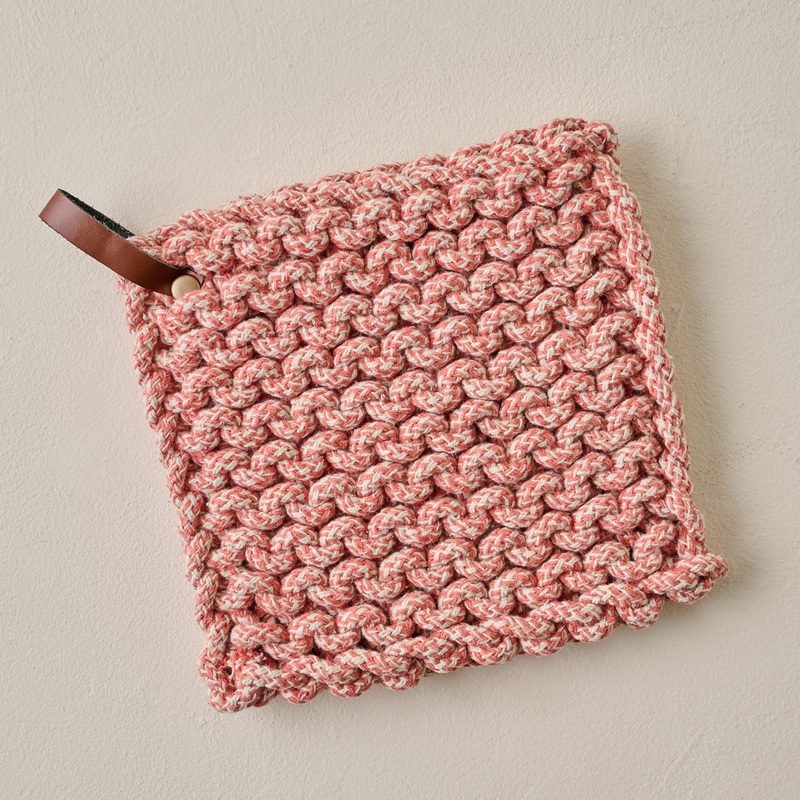 Heathered Hand Crocheted Pot Holder