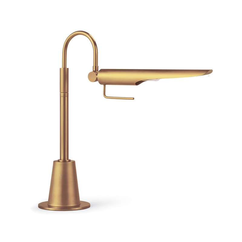 Linear Natural Brass Task Lamp