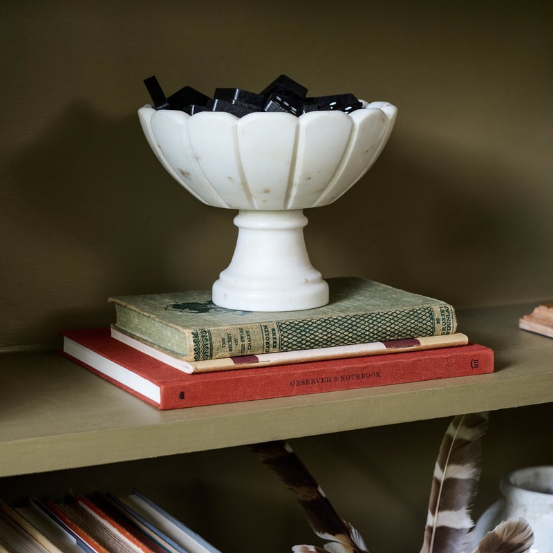 Marble Scalloped Accent Bowl