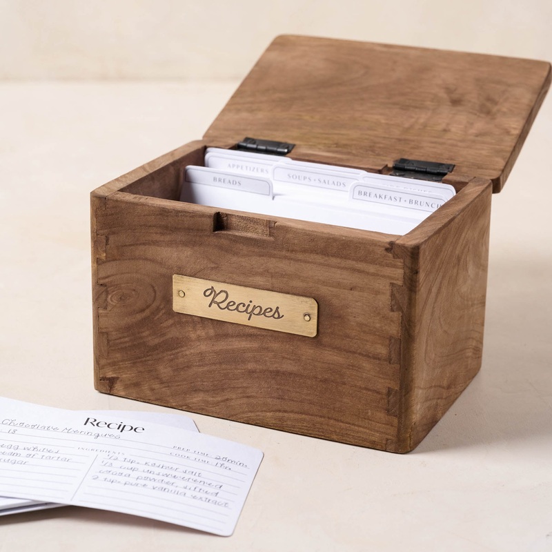 Antiqued Wood Recipe Box