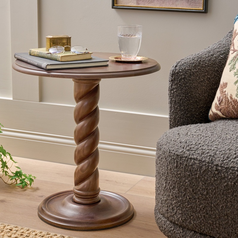 Barley Twist Round Accent Table