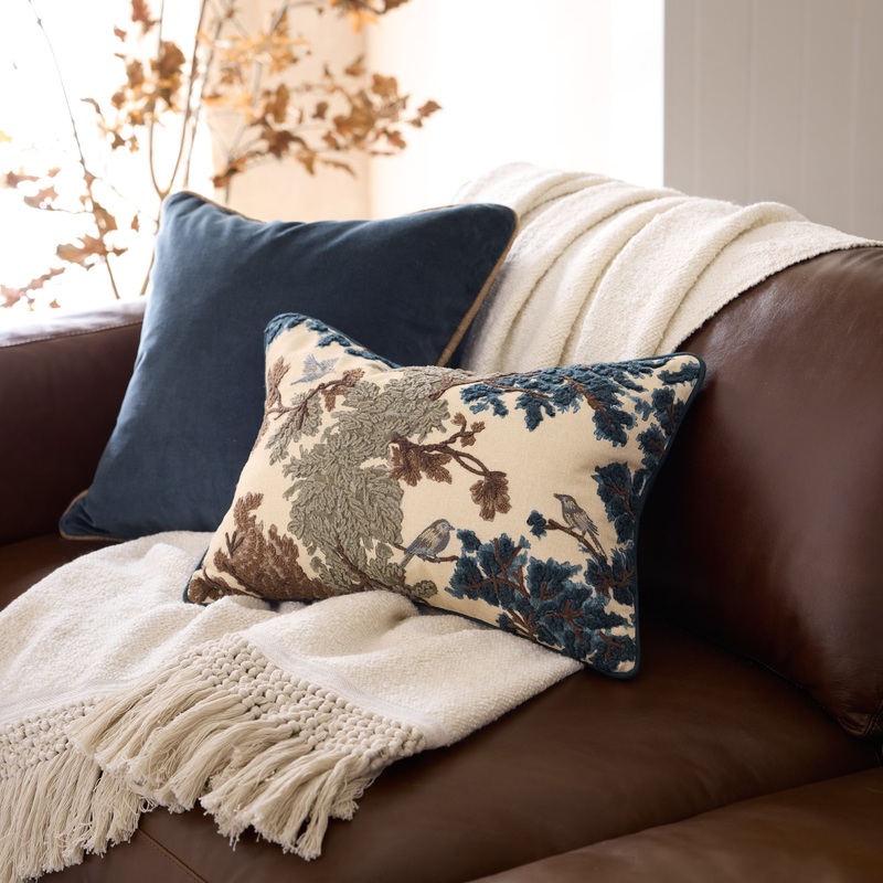 Bennett Embroidered Pillow and Throw Bundle