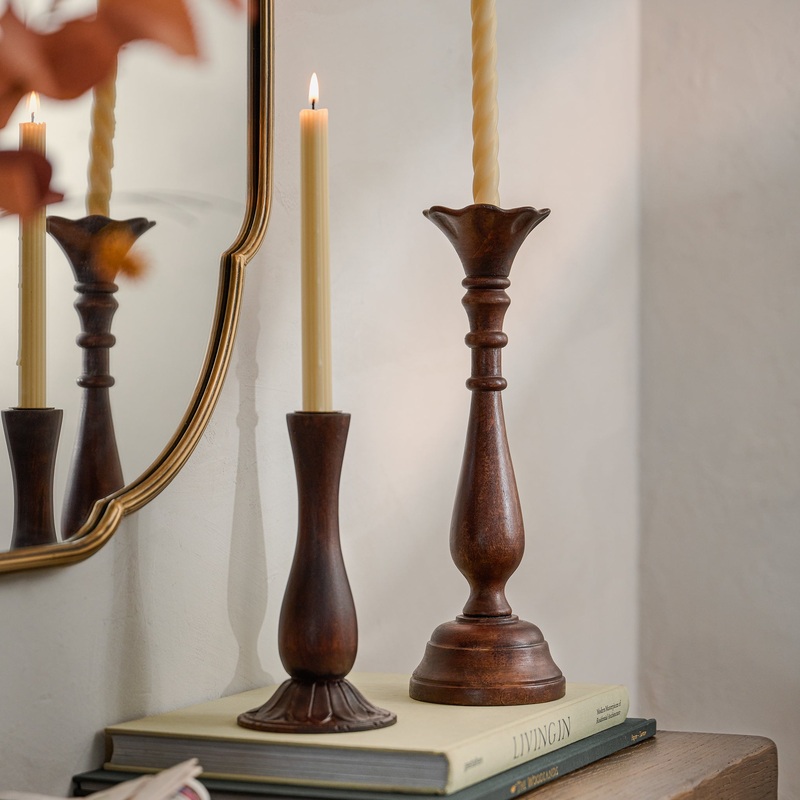 Flora Wood Taper Holder