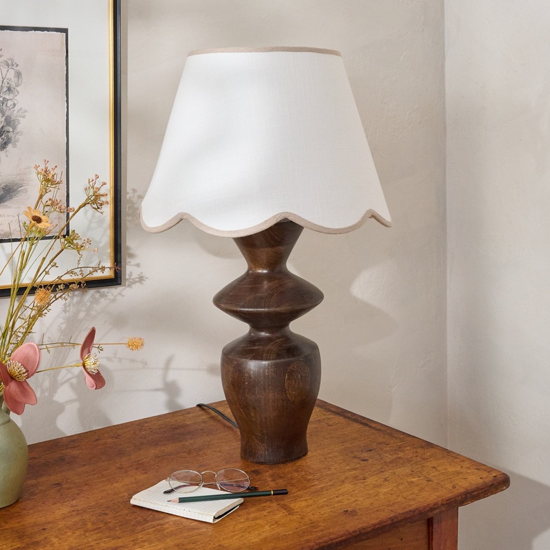 Reyna Turned Wood Table Lamp