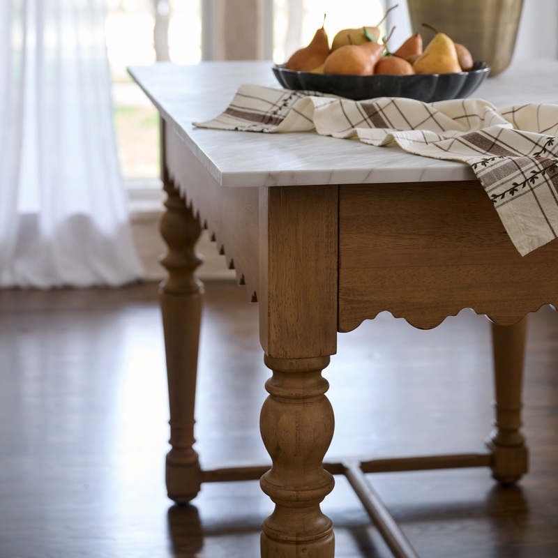 Sadie Scalloped Kitchen Island