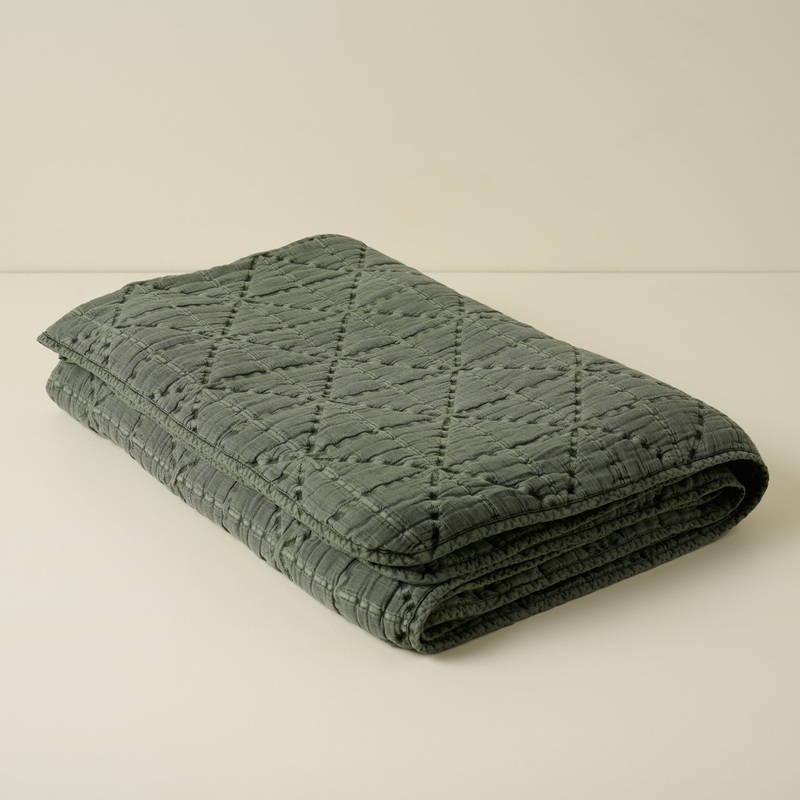 Sutton Winter Moss Matelasse Coverlet