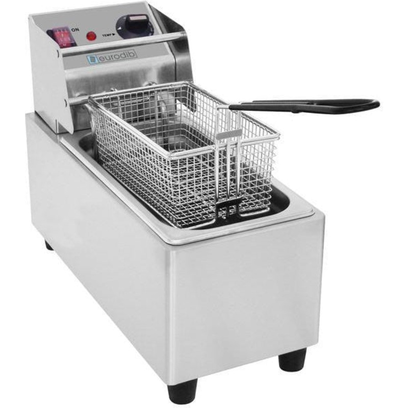 Eurodib - 8 L, 220V Electric Countertop Fryer with Single Large Basket - SFE01860 220