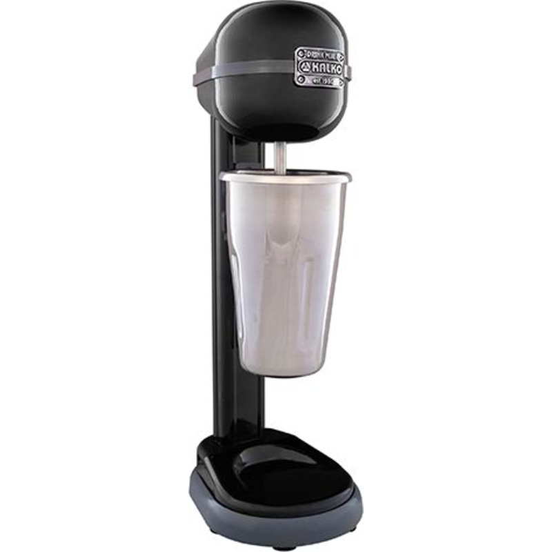 Omcan - 350 W Stainless Steel Black Single Spindle Milkshake Blender - BL-GR-0450A