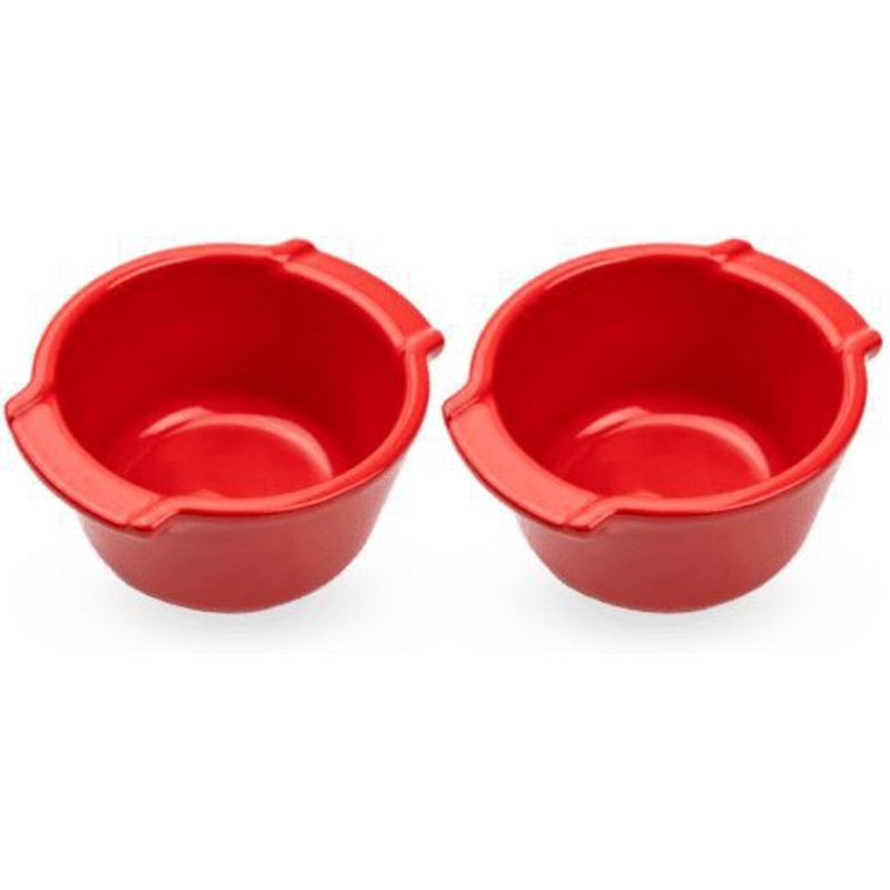Peugeot - Appolia Ceramic 0.2 qt Red Duo Ramekins, Set of 2 - 61852