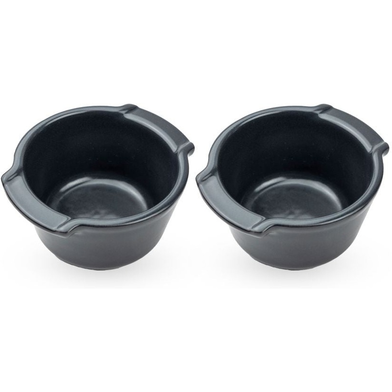 Peugeot - Appolia Ceramic 0.2 qt Slate Duo Ramekins, Set of 2 - 61876