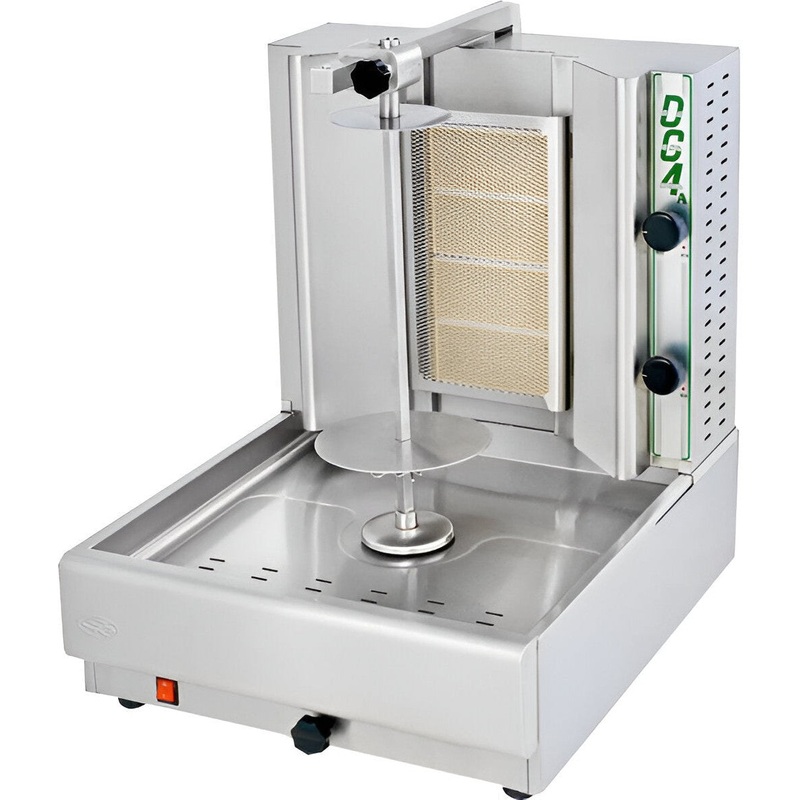 Visvardis - 40-70 lb Gas Shawarma & Gyro Machine with 4 Burners - DG4A N