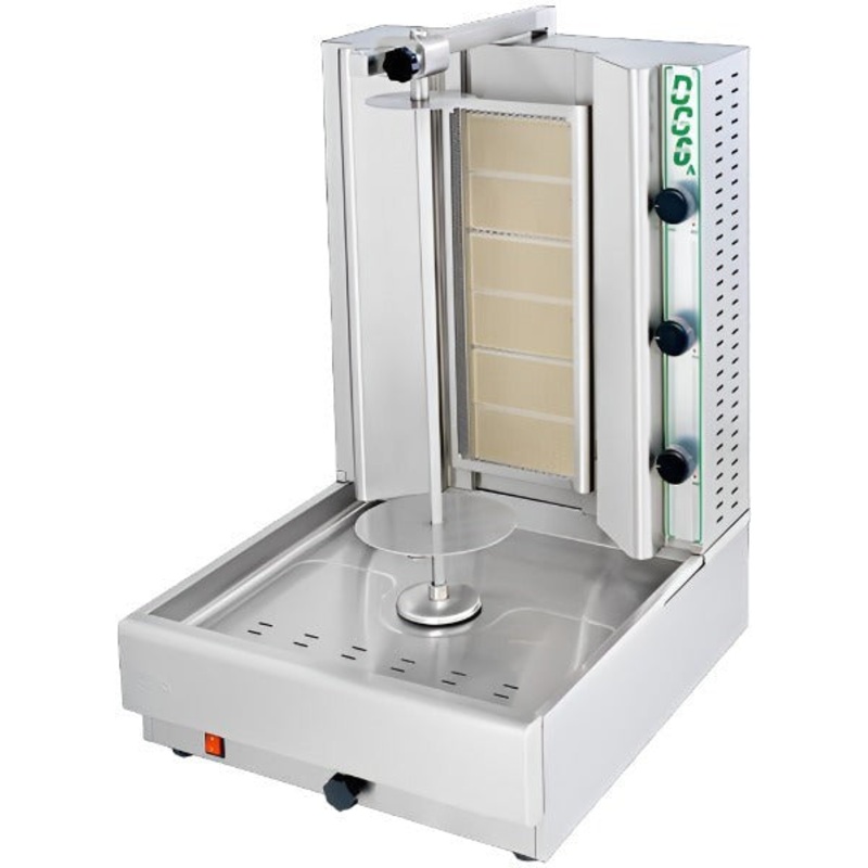Visvardis - 66-100 lb Gas Shawarma & Gyro Machine with 6 Burners - DG6A N