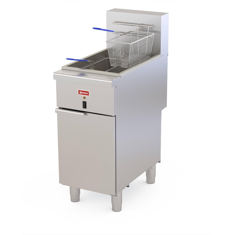 Omcan - 50 lbs Capacity Open Pot Floor Model Electric Fryer - 48554