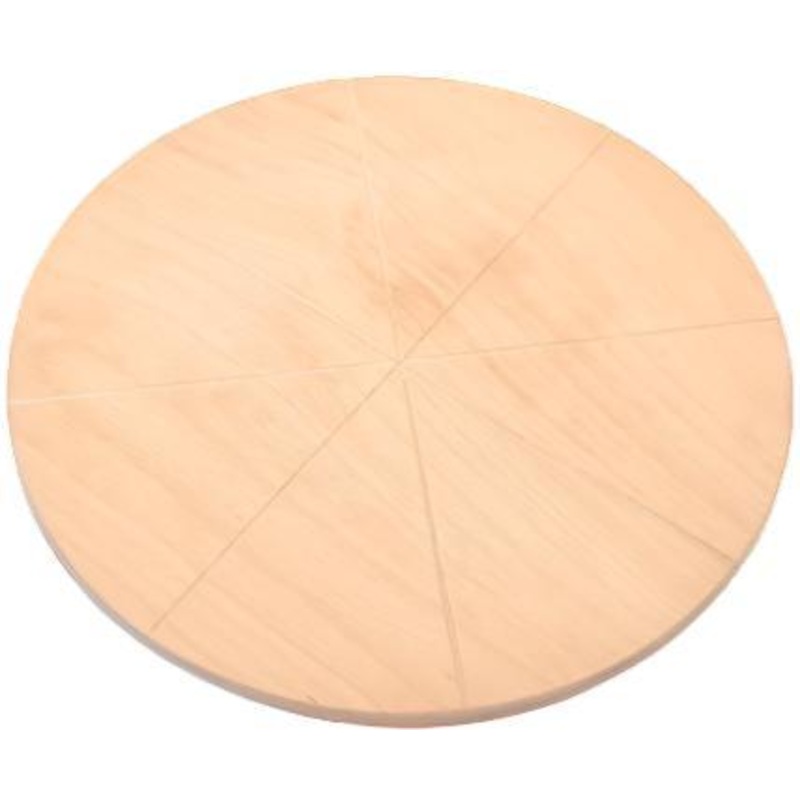 Omcan - Linea Dori 20" x 20" Beech Wood Round Cutting Board - 81216