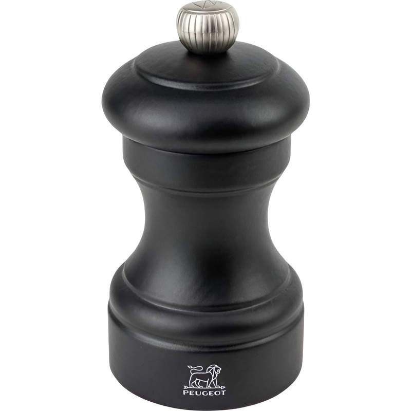 Peugeot - Bistro 4" Wood Matt Black Lacquer Salt Mill (10cm) - 24208