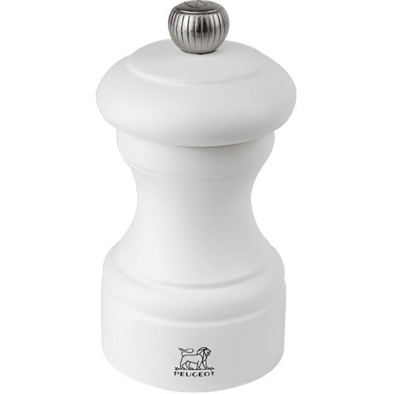 Peugeot - Bistro 4" Wood Matt White Salt Mill (10cm) - 22440