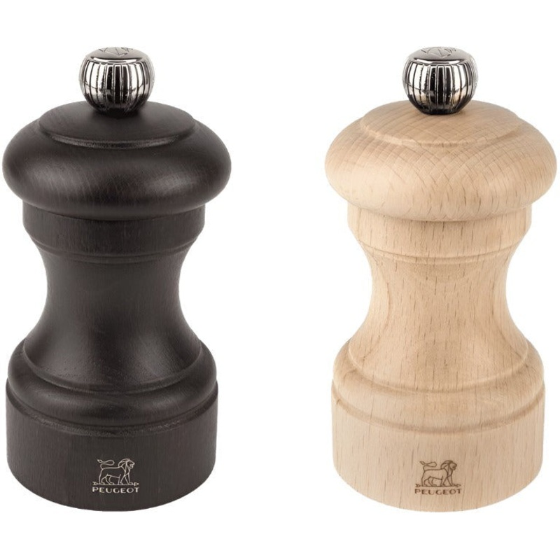 Peugeot - Bistro 4" Wood Natural /Black Salt & Pepper Mills, Set of 2 (10cm) - 2/22594
