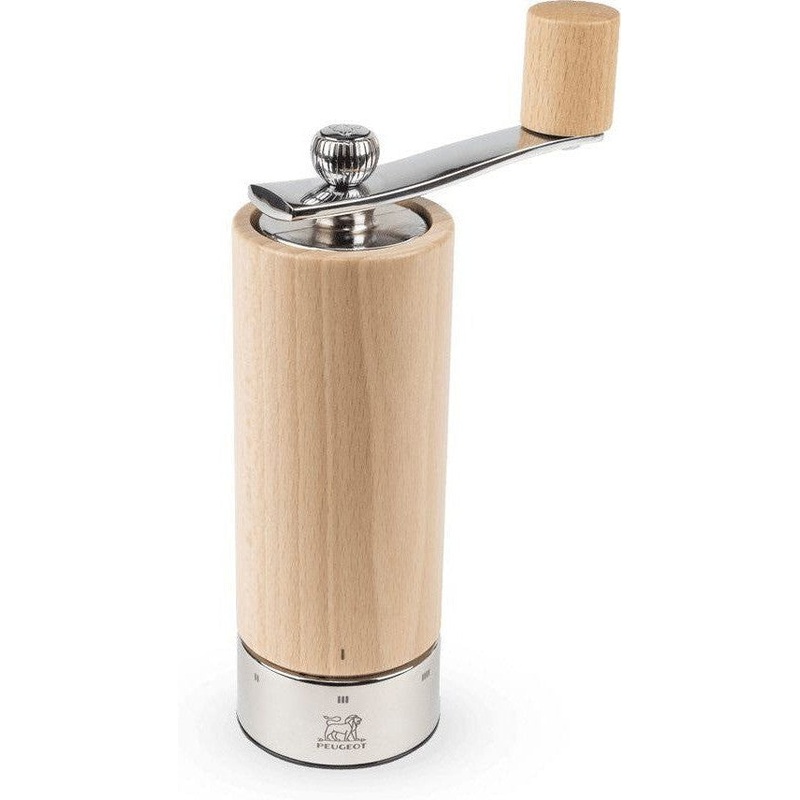 Peugeot - Isen Natural Wood 7" Pepper Mill With Crank Handle (18 cm) - 37307