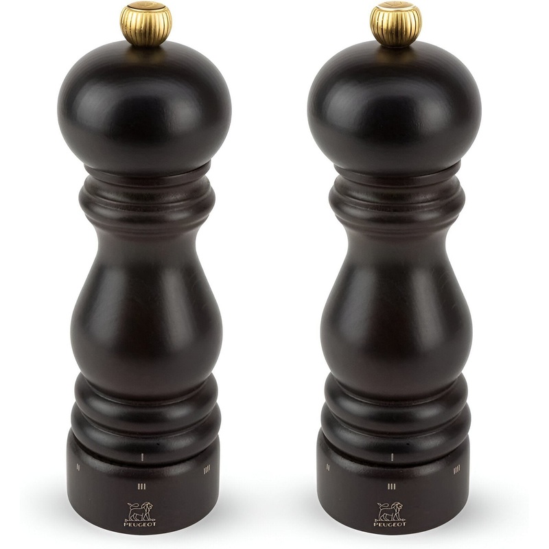 Peugeot - Paris U'Select 7" Chocolate Wood Pepper and Salt Mills, Set of 2 - 2/23386