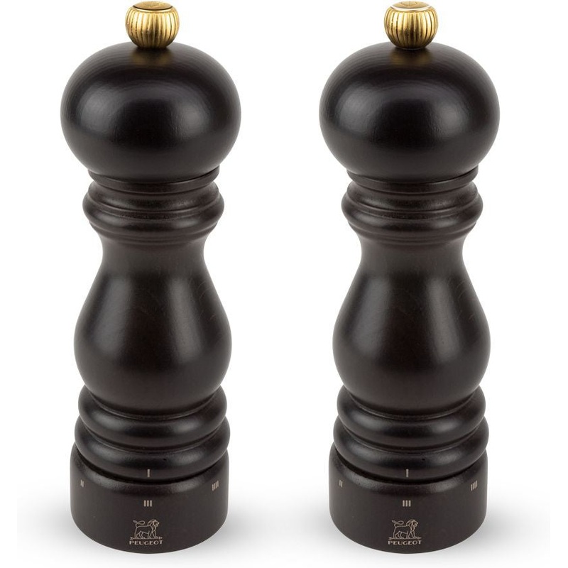 Peugeot - Paris U'Select 7" Chocolate Wood Pepper and Salt Mills, Set of 2 - 2/23461