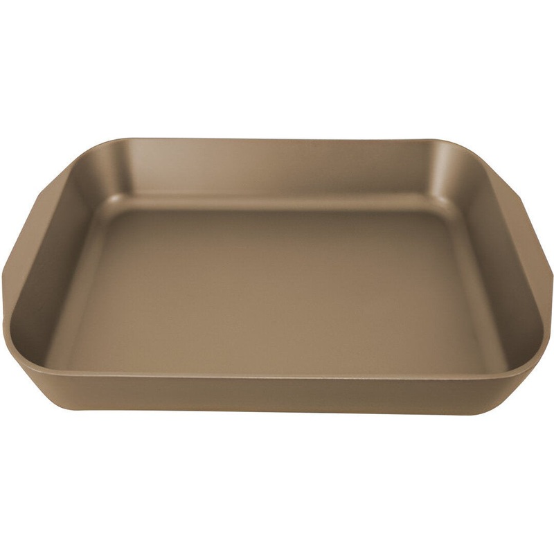 All American - 20.5" x 13" Pale Bronze Cast Aluminum Non-Stick Roast & Bake Pan - 5250ABR