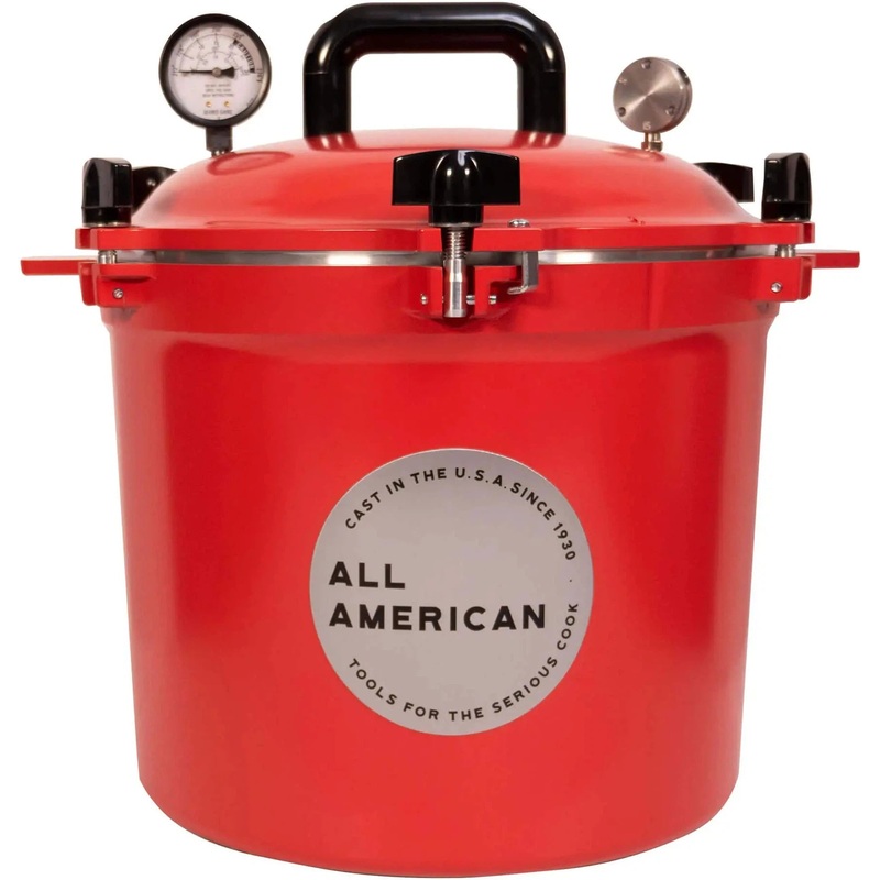 All American - 21.5 QT Red Tomato Pressure Canner / Pressure Cooker - 921RD