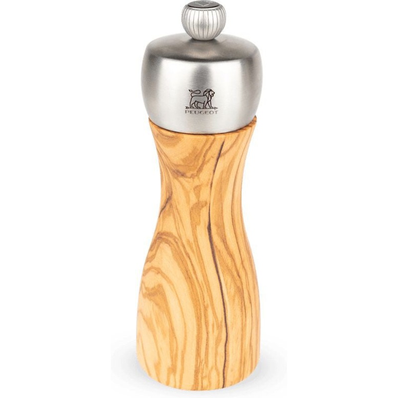 Peugeot - Fidji 6" Wood/Stainless Steel Olive Pepper Mill (15 cm) - 33804