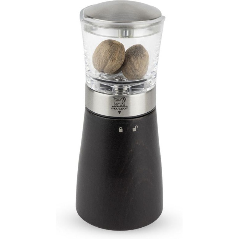 Peugeot - Madras 6" Wood/Stainless Steel Chocolate Nutmeg Mill (15 cm) - 33095
