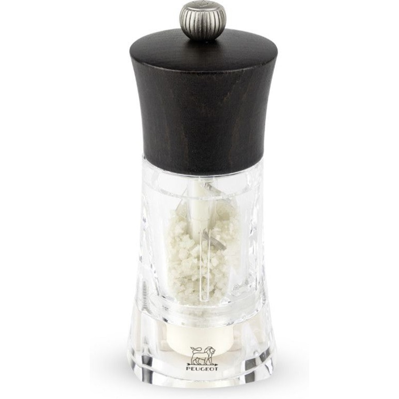 Peugeot - Oleron 5" Acrylic Wood Chocolate Wet Salt Mill (14 cm) - 29937