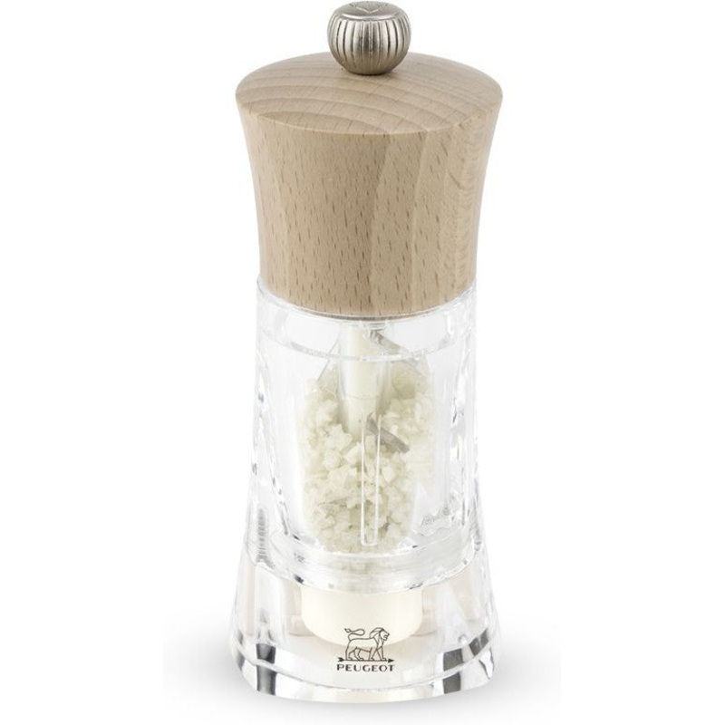 Peugeot - Oleron 5" Acrylic Wood Natural Wet Salt Mill (14 cm) - 29920