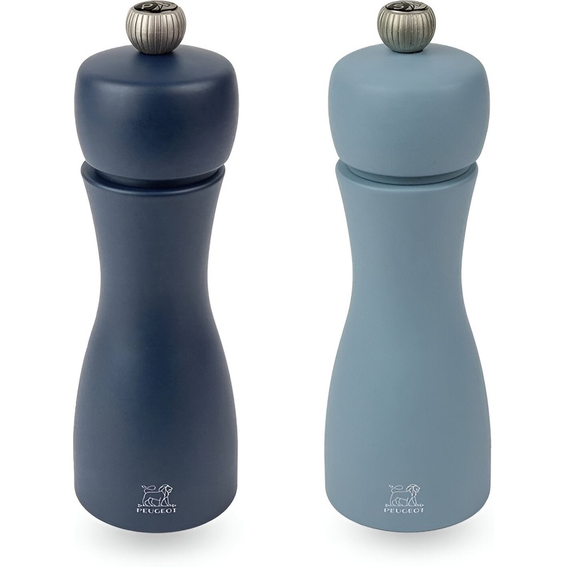 Peugeot - Tahiti 6" Wood Blue Tones Salt and Pepper Mills, Set of 2  (15 cm) - 2/42967