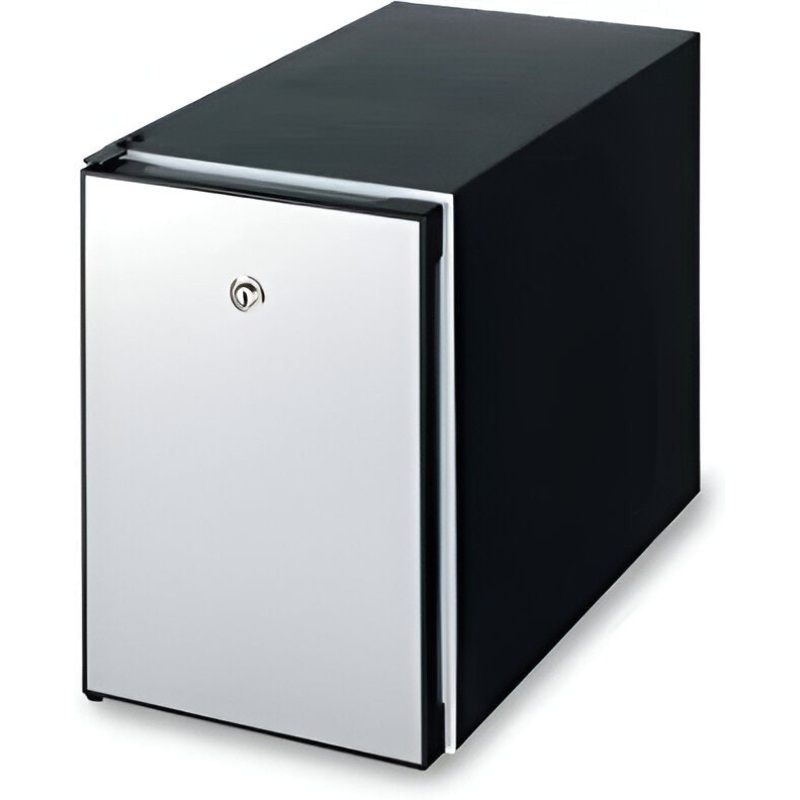 Vitrifrigo - 0.3 Cu. Ft. Black Milk Cooler with Stainless Steel Door Panel and Lock - FG10IBP1