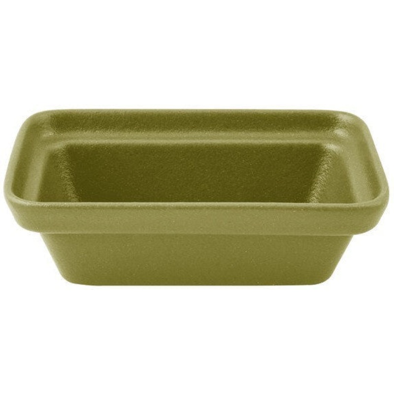 Bugambilia - Classic 1.6 Qt Medium Willow Green Rectangular China Bowl With Elegantly Textured - BUD23WG