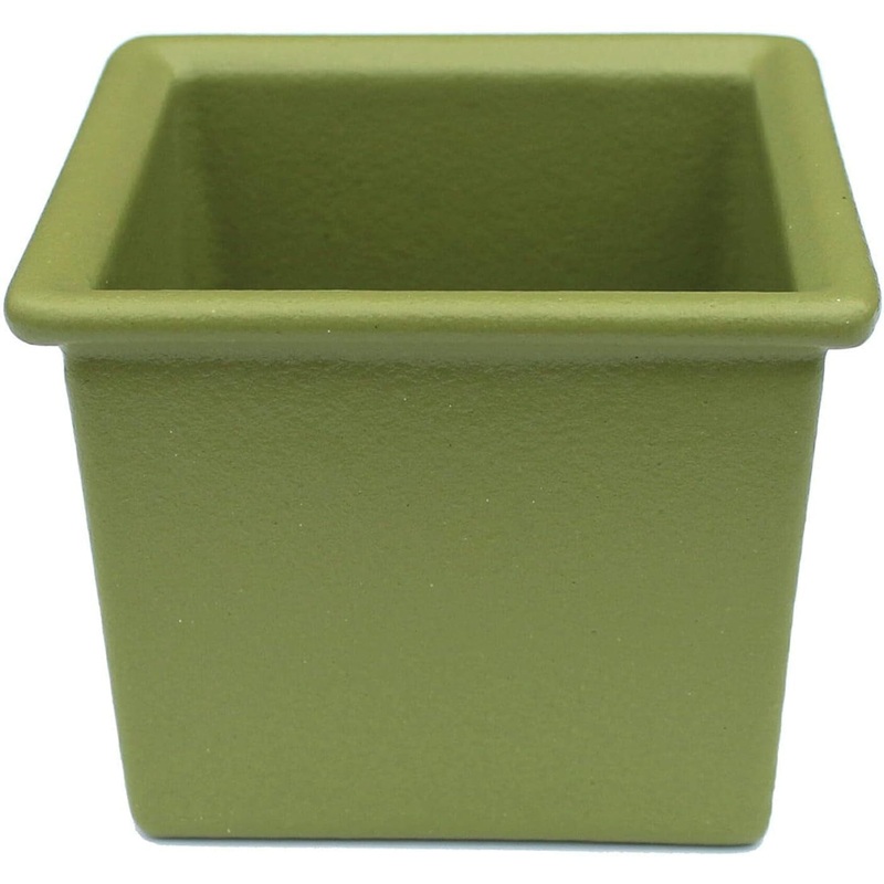 Bugambilia - Classic 23.67 Oz Willow Green Square Salad Bar Bowl With Elegantly Textured - IS012WG