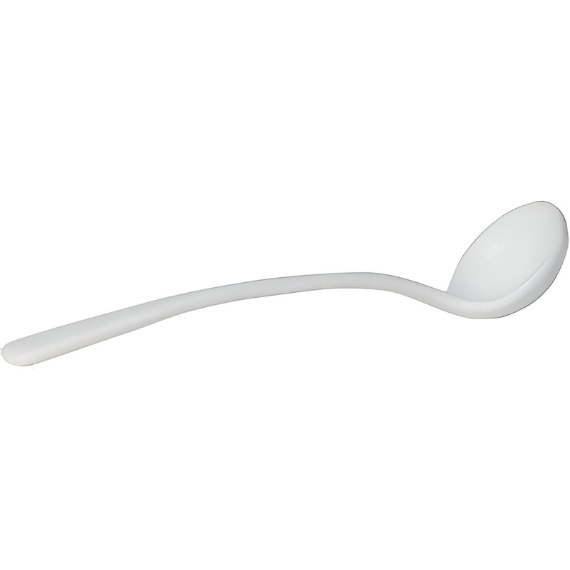 Bugambilia - Mod 0.85 Oz , 9.45" White Small Resin-Coated Aluminum Baja Ladle - SD021-MOD