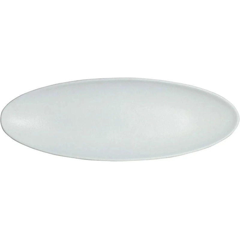 Bugambilia - Mod 3.4 Qt Medium Oval White Fruit Bowl With Glossy Smooth Finish - FO003-MOD-WW