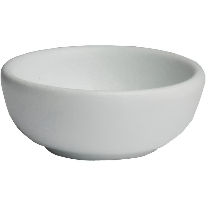 Bugambilia - Mod 3.94" White Round Kasandi Dish With Glossy Smooth Finish - MAK02-MOD-WW